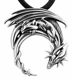 Drache 315 mit Schlangenkette - Silber