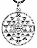 Sri Yantra 132 mit Schlangenkette - Silber