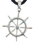 Steuerrad 127 mit Schlangenkette - Silber