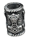 Bartperle Thorshammer 5mm - Silber