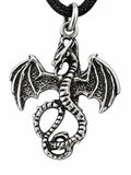 Drache 9 mit Schlangenkette - Silber