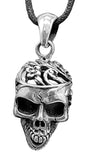 Totenkopf 179 mit Korbkette - Silber