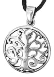 Lebensbaum 87 mit Schlangenkette - Silber