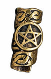 Bartperle Pentagramm - Bronze