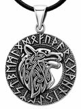 Wolfskopf 353 mit Schlangenkette - Silber