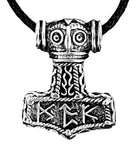 Thorshammer 221 mit Korbkette - Silber