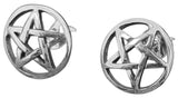 Ohrstecker 28 Pentagramm - Silber