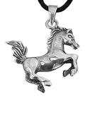 Pferd 06 mit Schlangenkette - Silber