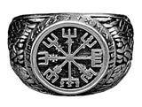 Ring Wikingerkompass, Gr. 52-75 (edwk) - Edelstahl