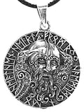 Anhänger 348 Odin mit Raben - Silber