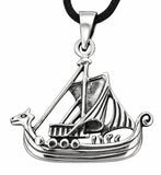 Wikinger-Schiff 240 mit Schlangenkette - Silber