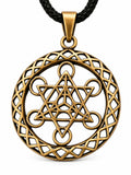 Anhänger 163 Metatrons Würfel - Bronze