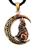 Anhänger 156 Wolf im Mond - Bronze