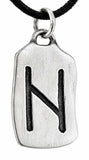 Rune Hagalaz 308 mit Schlangenkette - Silber
