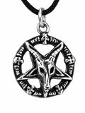 Pentagramm 253 mit Korbkette - Silber