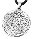 Blume des Lebens 96 mit Schlangenkette - Silber