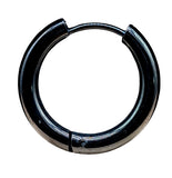 Klappcreole schwarz 14mm - Edelstahl kcschw09