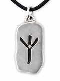 Rune Algiz 155 mit Schlangenkette - Silber