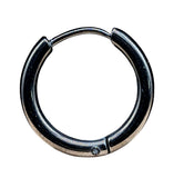 Klappcreole schwarz 14mm - Edelstahl kcschw04