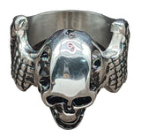 Ring Totenkopf Gr. 56-72 - gewölbt - Edelstahl
