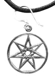 Ohrring 27 Heptagramm - Silber