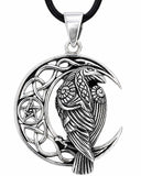 Rabe im Mond 392 mit Schlangenkette - Silber