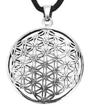 Blume des Lebens 95 mit Schlangenkette - Silber