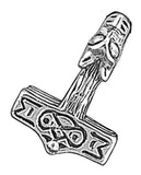 Thorshammer 140 mit Schlangenkette - Silber