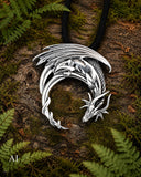 Drache 315 mit Schlangenkette - Silber