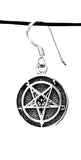 Ohrring 23 Baphomet Pentagramm - Silber