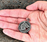 Wolfskopf 353 mit Schlangenkette - Silber
