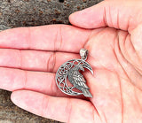 Rabe im Mond 380 mit Schlangenkette - Silber