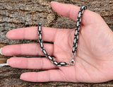 Königskette 4,5 mm - schwarz-silbern - Edelstahl