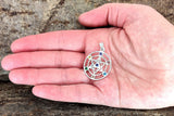 416 Metatrons Würfel mit Silberkette - Silber Chakra Stein Steine