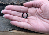 Klappcreole schwarz 12mm - Edelstahl kcschw08