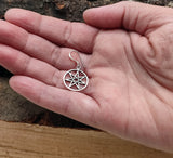 Ohrring 27 Heptagramm - Silber