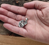 Anhänger 469 Drache im Mond - Silber