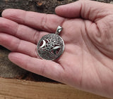 Anhänger 457 Lebensbaum mit Triple Goddess - Silber