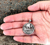 Wikinger-Schiff 386 mit Schlangenkette - Silber