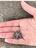 Pentagramm 253 mit Korbkette - Silber