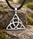Keltenknoten 27 mit Schlangenkette - Silber