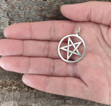 Pentagramm 53 mit Schlangenkette - Silber
