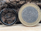 Klappcreole schwarz 14mm - Edelstahl kcschw04