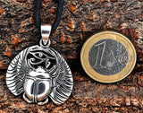 Skarabäus 368 mit Schlangenkette - Silber