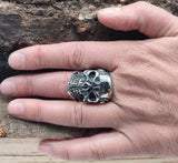 Ring Totenkopf, Gr. 58-71 (tk34) - Edelstahl