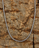 Korbkette 1,5 mm - schwarz-silbern - Silber