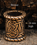 Bartperle Keltenknoten 8 mm - Bronze
