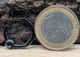 Klappcreole schwarz 12 x 2,5 mm - Edelstahl kcschw12