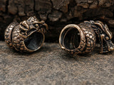 Bartperle Drache 8 mm - Bronze