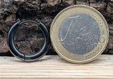 Klappcreole schwarz 12mm - Edelstahl kcschw08